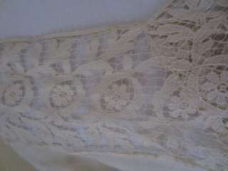 Vintage 1800s 1900 Antique Sheer Off White Lace Dress Victorian 