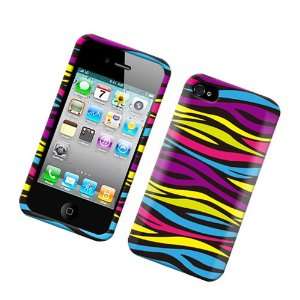 Apple iPhone 4G/4S Rainbow Zebra Cover , Snap On Faceplate , Case