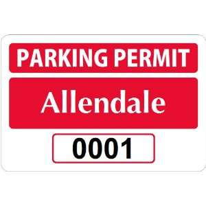  Parking Labels   Design LT2 Static Cling Clear Permit, 3 