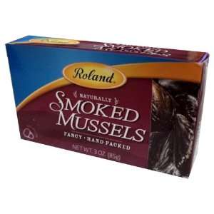 Smoked Mussels (Roland) 3 oz (85g) Grocery & Gourmet Food