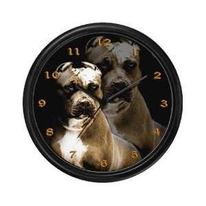 Pit Bull Pets Wall Clock by 