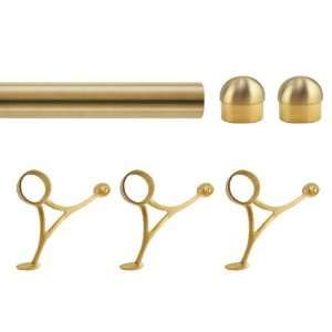  Bar Foot Rail Kit   Brushed Brass   8 Length Kitchen 