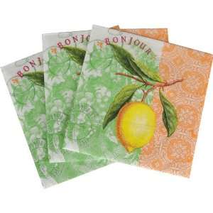  Bonjour Citron Beverage Cocktail Napkins