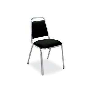   Stack Chair,17 7/8x21 1/4x35,4/CT,Black Vinyl: Office Products
