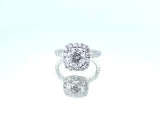 14k White Gold 1.55 ct Round Brilliant Diamond Engagement Ring With 