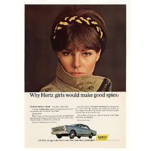   : 1966 Hertz Rent a Car Girl Makes Good Spy Print Ad: Home & Kitchen