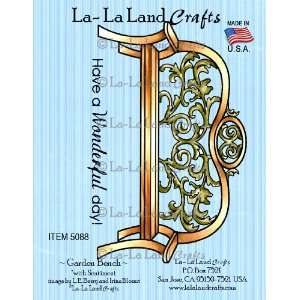  La La Land Crafts Cling Rubber Stamp, Garden Bench Arts 