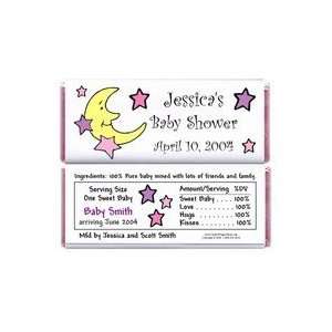    BS200g   Baby Shower Girl Moon Stars Candy Bar Wrappers: Baby