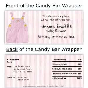  Pink Overalls Candy Wrapper: Baby