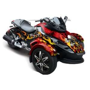   Racing Fits: Can Am BRP Spyder Graphic Decal Wrap Kit   Motorhead: Red
