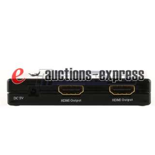 HDMI 1x2 HD 1080p Distribution Amplified Mini Splitter  