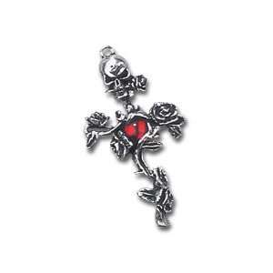  Rose Thorn Cross Gothic Earring: Home & Kitchen