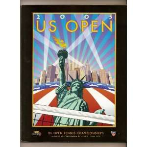  2005 Tennis US Open Program Federer Clijsters Everything 