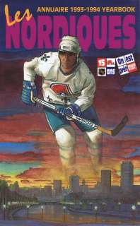 1993/94 Quebec Nordiques Yearbook NHL Media GUIDE  