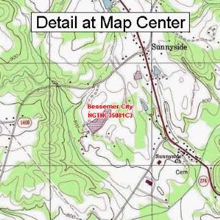  USGS Topographic Quadrangle Map   Bessemer City, North 