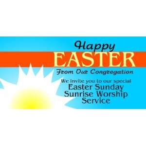  3x6 Vinyl Banner   Easter Worship 