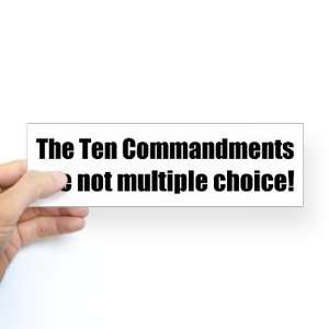   10 Commandments Religion Bumper Sticker by  Arts, Crafts