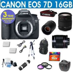  Canon EOS 7D + Sigma 18 200 Lens + 500mm Mirror Lens 