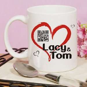   Personalized Romantic Message Barcode Coffee Mug: Home & Kitchen