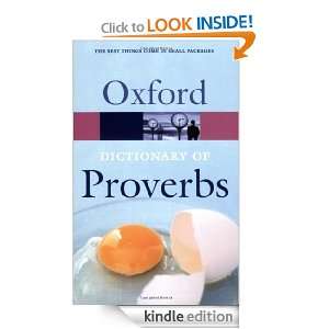 Oxford Dictionary of Proverbs (Oxford Paperback Reference) Jennifer 