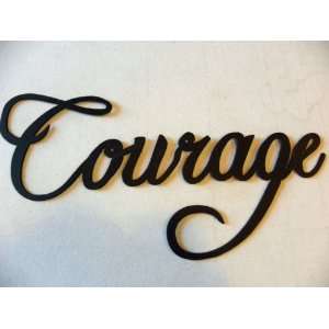  Courage Word Metal Wall Art Home Decor