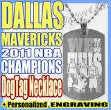 NBA 2011 Champions Dallas Mavericks Dog Tag Necklace  
