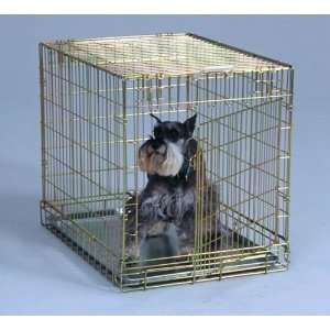 General Cage Folding Dog Crate 30L Gold:  Kitchen & Dining