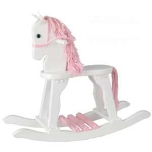   Derby Pink & White Wooden Rocking Horse From KidKraft Toys & Games
