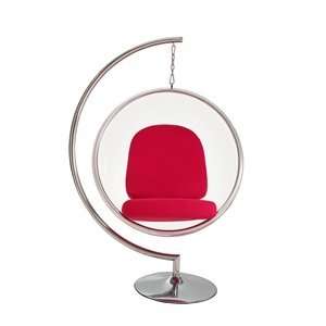  Eero Aarnio Style Bubble Chair With Red Pillows: Home 