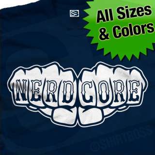 Nerdcore Fist Knuckle Tattoo Nerd Core Hip Hop T Shirt  