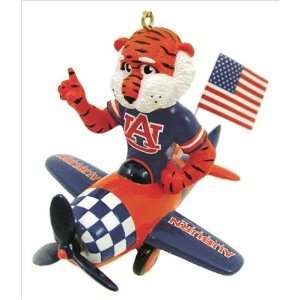  Auburn Mascot Airplane Resin Ornament