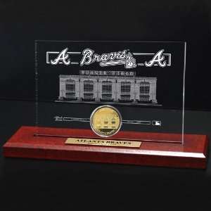  Atlanta Braves Turner Field 24KT Gold Etched Acrylic 