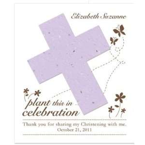  Plantable Cross Flat Card Seeded Favors 