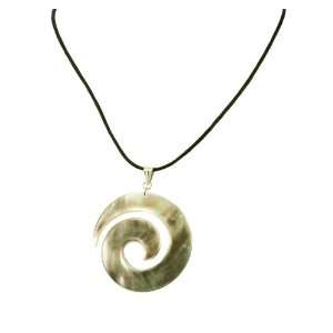  Spiral Abalone Shell Pendant 