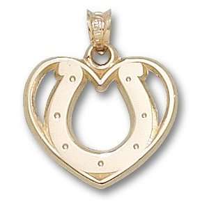 Indianapolis Colts Logo Heart Pendant 14K Gold Jewelry