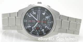 NEW SEIKO 1/20s CHRONO HARDLEX 30M MENS WATCH SND225P1 FREE SHIP 