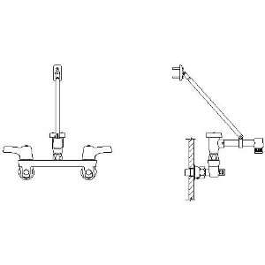 Delta Commercial 28T8183 28T Two Handle 8 Wall Mount Service Sink 