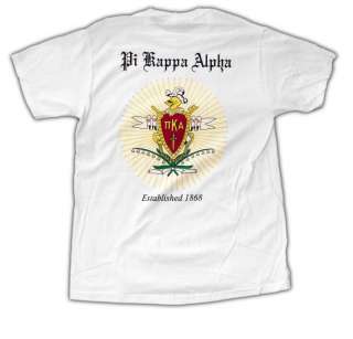 Pi Kappa Alpha   Coat of Arms Tee   M 2XL   NEW  