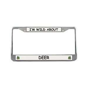  Deer License Plate Frame (Chrome): Patio, Lawn & Garden