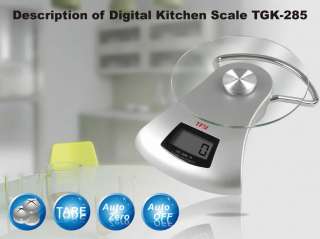 Compact 11LB/5KG Digital Diet Food Weight Kitchen Scale Wall Mount OZ 