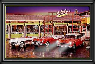 TAXIS DINER 12x18 Electric Art LED Picture in 3 sizes  