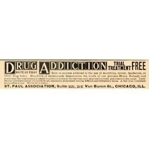  1912 Vintage Ad Drug Addiction Treatment St. Paul Assoc 