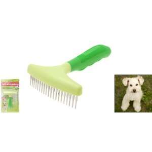   Como Green Brush Pet Dog Grooming Shedding Brush Rakes