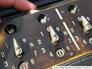 Very Rare Antique Calculator Conto Carl Landolt Zurich 10 Digits 1920 