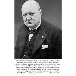 Winston Churchill Iron Curtain Speech 1946 (B) Quote & Photograph 8 