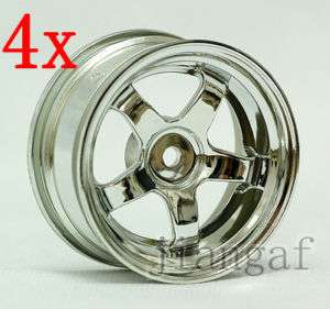 4PCS 1/10 RC Car Rim ,Silver Wheel ,26MM, H5R4  