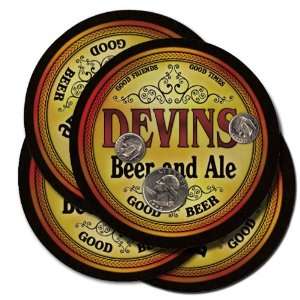  DEVINS Family Name Beer & Ale Coasters: Everything Else