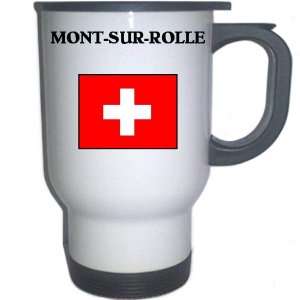  Switzerland   MONT SUR ROLLE White Stainless Steel Mug 