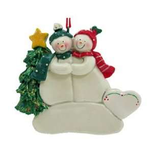  Snow Couple Christmas Ornament: Home & Kitchen