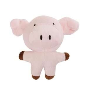 Syk Happy Pig Furry Squeaking Dog Toy (Pink, Brown): Pet 